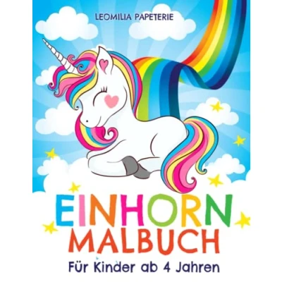 Abbildung von Einhorn Malbuch für Kinder ab 4 Jahren: Baby Einhörner und viele wundervolle Motive zum Ausmalen