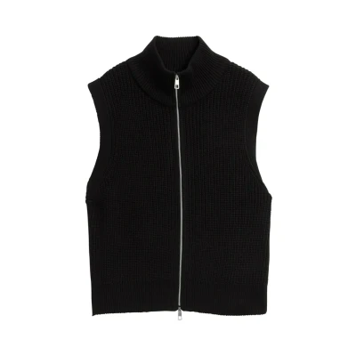 Abbildung von TOM Tailor Denim WITH ZIP Weste, Damen, Größe: XS, Deep black