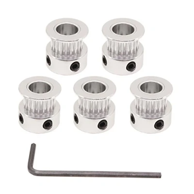 Abbildung von WINSINN GT2 Riemenscheibe, 20 Zähne, 8 mm Bohrung, 6 Breite, Zahnriemenscheibe, Rad, Aluminium, für 3D Drucker (5 Stück)