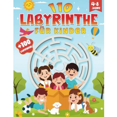 Abbildung von 110 Labyrinthe für Kinder 48 Jahren: Lustige Und Herausfordernde Rätselbuch zur Verbesserung der Logik &amp; Feinmotorik
