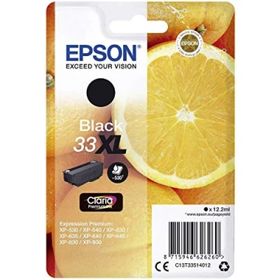 Abbildung von Epson 235M231 Original 33XL Tinte Orange (XP 530, XP 630, 635, 830, 540, 640, 645, 900, 7100), schwarz
