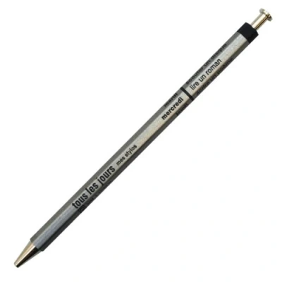 Abbildung von MARK&#039;S Days Tous les Jours Kugelschreiber aus Holz und Metall in der Farbe Silber mit einer 0,5mm Spitze, DAY BP1 SV