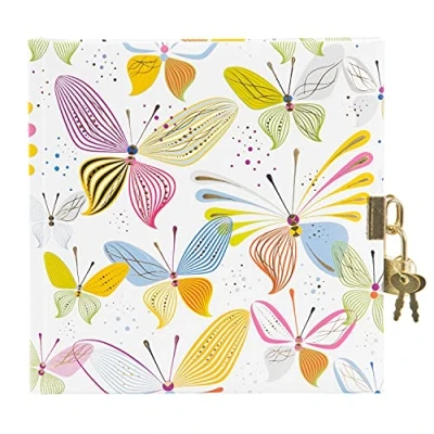 Abbildung von goldbuch Tagebuch Virtual Butterflies im Turnowsky Design, 96 weiße Seiten, Notizbuch abschließbar, Journal mit Schloss, Einband Kunstdruckpapier, Goldprägung &amp; Relief, ca. 16,5 x cm, Papier