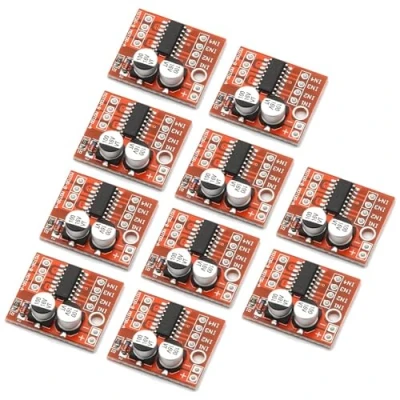 Abbildung von 2 Wege DC Motor Antriebsplatinenmodul mini L298N, 1.5A vorwärts und rückwärts PWM Geschwindigkeitsregelung Dual H Brücke Schrittmotor L298N (10)