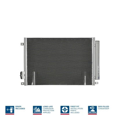 Abbildung von NISSENS 940280 Klimakondensator mit Trockner Aluminium 545 R 134a FIAT: 500 Hatchback, Panda III C Convertible, FORD: KA Hatchback