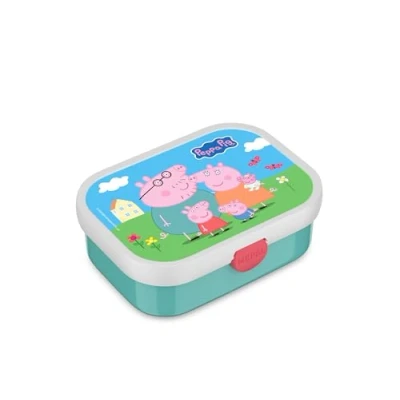 Abbildung von Mepal Brotdose Kinder Campus Bento Box mit Fächern &amp; Gabel Meal Prep Clip Verschluss BPA frei Spülmaschinenfest 750 ml Peppa Pig