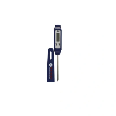 Abbildung von HENDI Einstichthermometer Digital einklappbar 40 C bis 200 Edelstahlsonde 15 x 2 1,5 cm, Gastro Thermometer mit Sonde