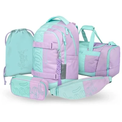Abbildung von Baagl Galaxy Set 5 Schulranzen für Kinder, Größe: One Size, Violett