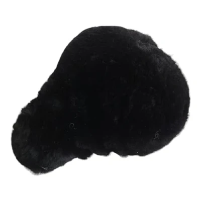 Abbildung von Naturasan Fahrradsattel Lammfell Bezug Fahrradsattelüberzug aus Merino Lammfell, Schaffell Fahrrad Warmer Winter Sitzbezug (Schwarz, 27 x 24,5 cm (Size S))