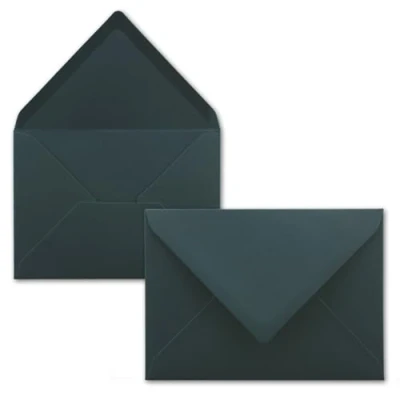 Abbildung von 50 Brief Umschläge Schwarzblau DIN C6 114 x 162 mm Kuverts mit Nassklebung ohne Fenster für Gruß Karten &amp; Einladungen FarbenFroh by GUSTAV NEUSER