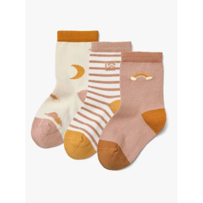 Abbildung von Liewood Silas Socks Unisex 3 PACK Socken für Kinder, Größe: 33 36, Dream/ecru mix