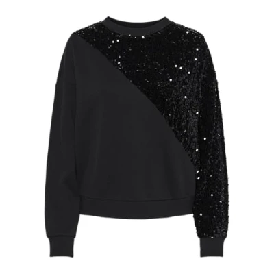 Abbildung von Pieces Pcnancy Sweatshirt, Damen, Größe: Small, Black
