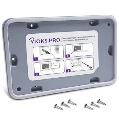 Abbildung von Viоks.pro Wartungsklappe Ersatz für Bosch 00646776, Serviceklappe Wärmepumpentrockner Siemens Trockner Serie 6