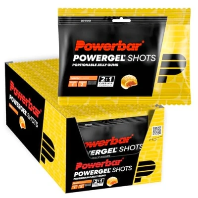 Abbildung von Powerbar PowerGel Shots Orange 24x60g High Carb Energie Gummis Vitamin B6 koffeinfrei