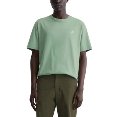 Abbildung von Marc O&#039;Polo Short Sleeve LOGO Print Crewneck Tshirt basic, Herren, Größe: Small, Luscious moss
