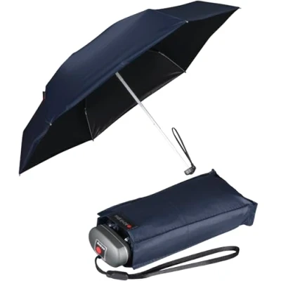 Abbildung von Knirps mini Taschenschirm Travel mit UV und Hitze Schutz blue black coating