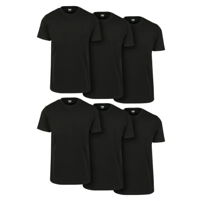 Abbildung von Urban Classics TEE 6PACK Tshirt basic, Herren, Größe: Small, Black