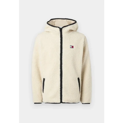 Abbildung von Tommy Jeans Badge ZIP TRU Unisex Fleecejacke, Herren, Größe: 64, Newsprint