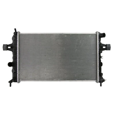 Abbildung von NRF EASY FIT 54668 Kühler, Motorkühlung Aluminium 600 366 24 mit Gummitülle Kühlrippen gelötet