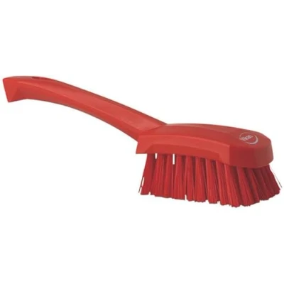 Abbildung von Vikan 41924 Stiff Washing / Scrubbing Hand Brush, Short Handle, 270mm (Red)