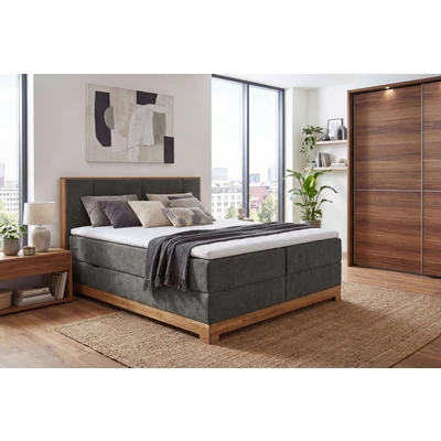Abbildung von OTTO home Boxbett "Fennor, Doppelbett, Polsterbett, Federkernbett, Komforbett, 160/180 cm" Boxbett: 5-Z-Taschenfederkern im Unterbau, Härtegrad 3, inkl. Topper