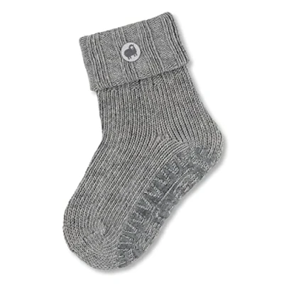 Abbildung von Sterntaler Unisex Kinder Fliesen Socken Baby Fli Umschlag Wolle, Hellgrau, 30