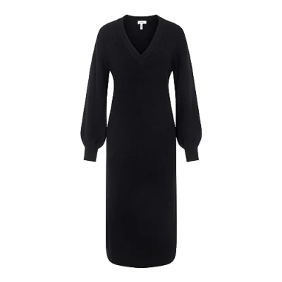Abbildung von Object Damen Objmalena L/S Knit Dress Noos Strickkleid, Schwarz, L EU