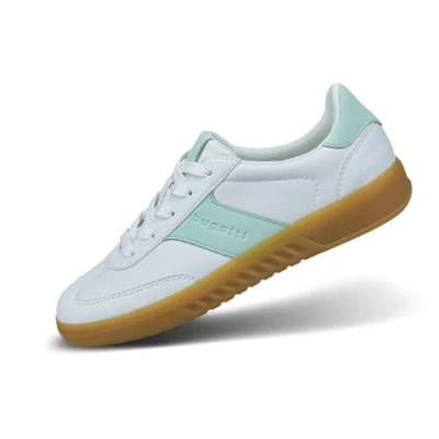 Abbildung von bugatti Sneaker low, Damen, Größe: 37, White/light green Schuhe