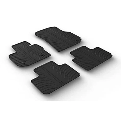 Abbildung von Gledring 0540 Fußmattensatz Gummi vorne und hinten 4 schwarz 750mm 550mm