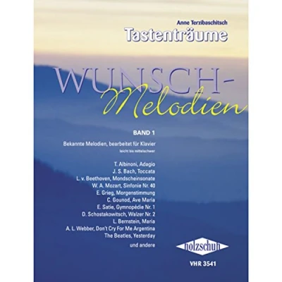 Abbildung von Wunschmelodien 1: Bekannte Melodien, bearbeitet für Klavier, leicht bis mittelschwer