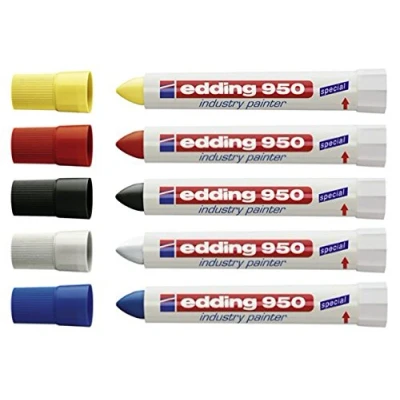 Abbildung von Edding Spezialmarker 950 industry painter, 10 mm Einzeln und in verschiedenen Mengen, Farben Sortierte zur Auswahl (5, Alle 5 Farben)