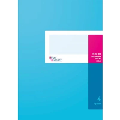 Abbildung von König &amp; Ebhardt Brunnen 8612041 Geschäftsbuch / Spaltenbuch (A4, mit festem Kopf, 4 Spalten, 80g/m²) Blau, Magenta