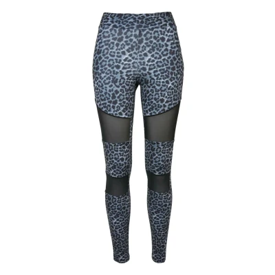 Abbildung von Urban Classics TECH MESH AOP Leggings Hosen, Damen, Größe: Large, Snowleo