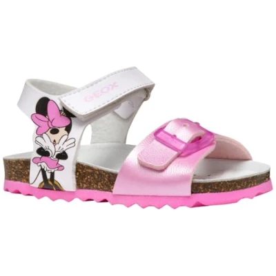 Abbildung von Geox Jungen Mädchen B CHALKI Girl Sandal, White/Pink, 25 EU