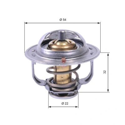 Abbildung von GATES TH42589G1 Kühlwasserthermostat 89 mit Dichtungen ohne Gehäuse OPEL: Corsa D Hatchback, Meriva B, Astra J CHEVROLET: Cruze Estate