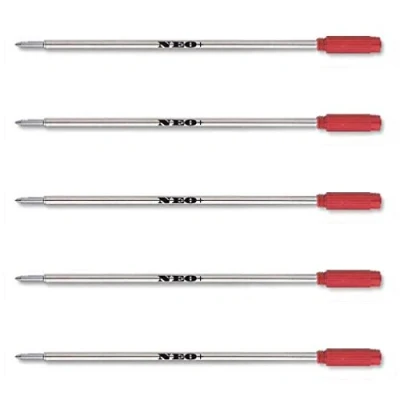 Abbildung von NEO+ Hochwertige Kugelschreiberminen 8513, kompatibel mit Cross Pen (5 x rote Tinte)
