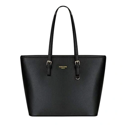 Abbildung von LIRENSHIGE Damen Handtasche Shopper Schwarz Elegant Schwarze Tasche Groß Schule Handtasche, Leder Moderne Gross Schultertasche Frauen Umhängetasche