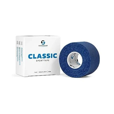 Abbildung von Sportacular Gear Sporttape Classic 3,8cm x 10m versch. Farben und Mengen starres, nicht elastisches Tape wasserabweisend, hautfreundlich, Baumwolle (1 Rolle, blau)