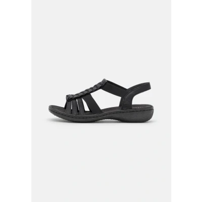 Abbildung von Rieker Riemensandalette, Damen, Größe: 37, Schwarz Schuhe