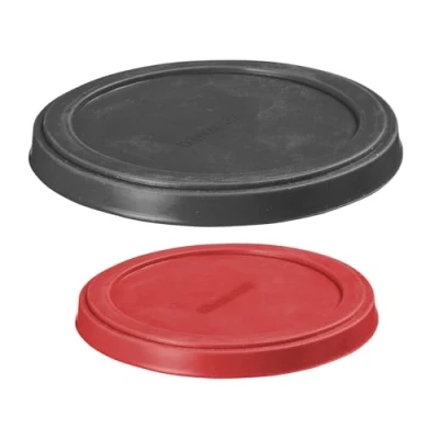 Abbildung von Westmark Frischhaltedeckel Dehnbarer, wiederverwendbarer Silikondeckel für Dosen, kleinere Schalen oder Joghurtbecher ø 10 + 8 cm, Silikon, 2 Stück