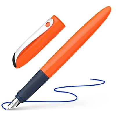 Abbildung von Schneider 162116 Wavy Füller (für Rechts und Linkshänder, mit Anfängerfeder) orange