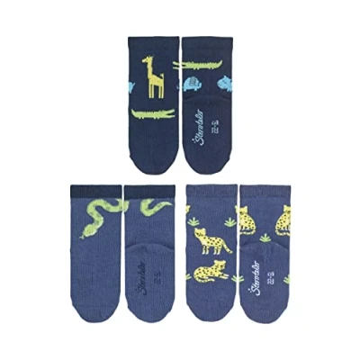 Abbildung von Sterntaler Baby Jungen 3er Pack Uni Söckchen, Marine, 18