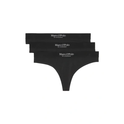 Abbildung von Marc O&#039;Polo Essentials 3PACK String, Damen, Größe: Small, Schwarz