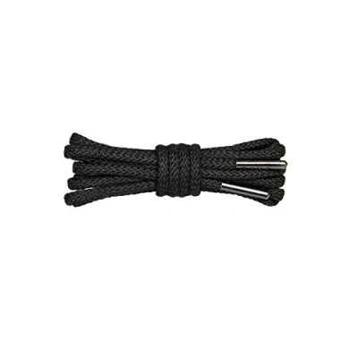 Abbildung von WorkerWalker Runde Schnürsenkel für Sicherheitsschuhe, schwer entflammbares Meta Aramid Nomex mit haltbarer Metall Pinke, HD Pro, 1 Paar (91 Schwarz / 130 cm 51 inch)