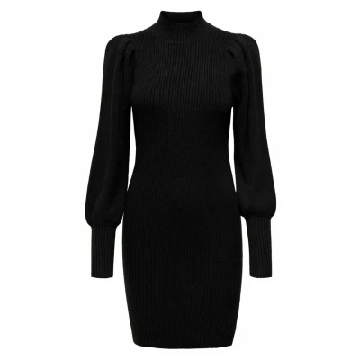 Abbildung von ONLY Katia L S NOOS Strickkleid, Damen, Größe: XS, Black