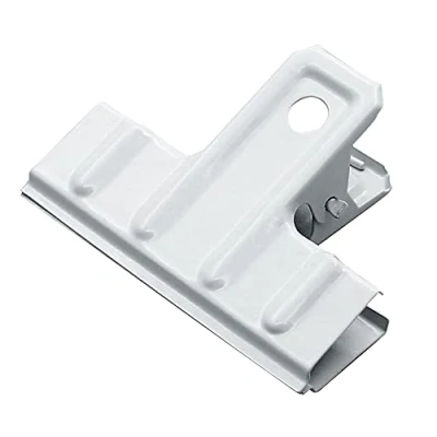 Abbildung von Coideal Weiße Bullen Klammern, 10 stück lang große Metall Binder Büroklammern, Klemmen für Lebensmitteltüten, Büro &amp; Zuhause, Küche (77 mm)