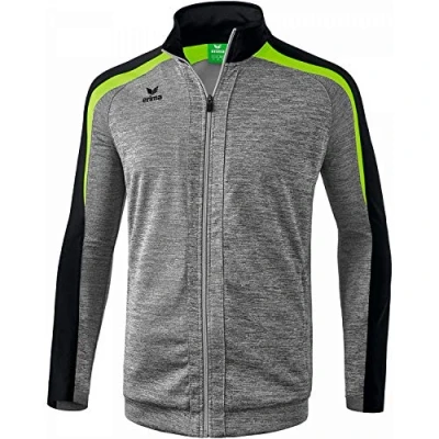 Abbildung von ERIMA Kinder Jacke Liga 2.0 Trainingsjacke, grau melange/schwarz/green gecko, 128, 1031807