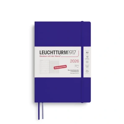 Abbildung von LEUCHTTURM1917 372500 Wochenkalender &amp; Notizbuch Medium (A5) 2026, 12 Monate, Softcover, Ink, Deutsch