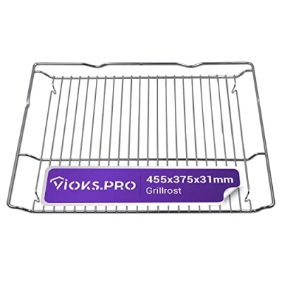 Abbildung von Vioks.pro Ofengitter Backofen Grillrost Edelstahl 455x375 mm Ersatz für Bosch 00577170 Ofen Rost Gitter Backgitter Gitterrost