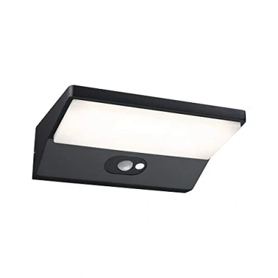 Abbildung von Paulmann 94333 LED Außenleuchte Außenwandleuchte IP44 Warmweiß incl. 1x7,4 Watt Außenbeleuchtung Dunkelgrau Außenlampe Aluminium Gartenlampe 3000 K
